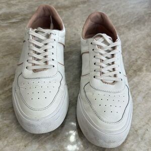 Reformation White and Pink leather Sneakers 8
